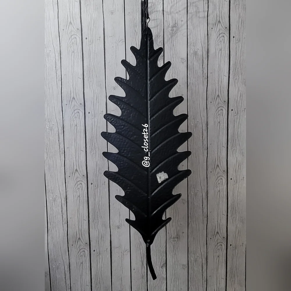 Large Leaf Design Wall Sconce in Brown and Black